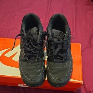 7Y NIKE AIR MAX 90 ALL BLACK